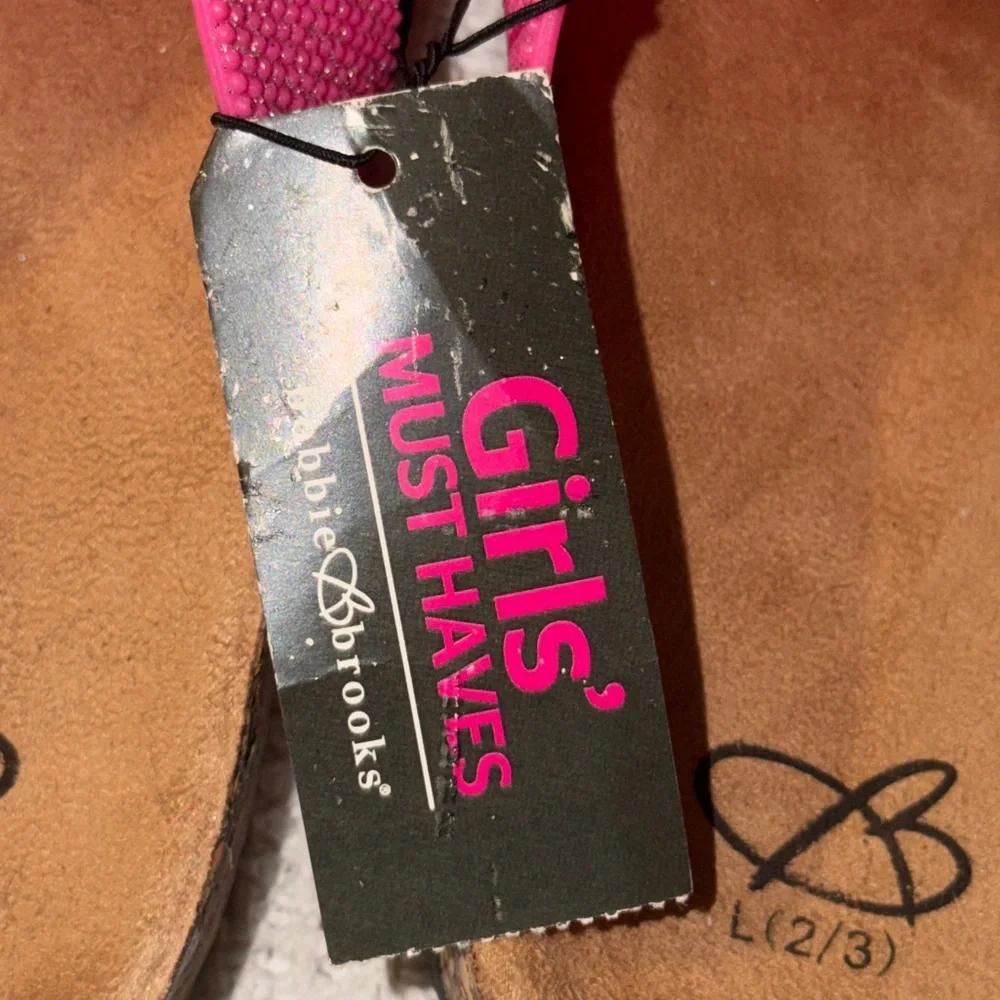 Bobbie Brooks Girls Sandals Size 2/3 Sparkly Pink